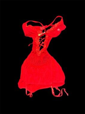 Leg Avenue Red Lace Lingerie Chemise